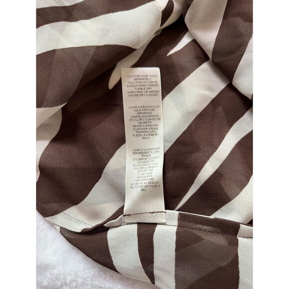 Chico's Womens Zebra Print Sleeveless Button Down Tunic Shirt Dress Size 1 Brown - Picture 11 of 12